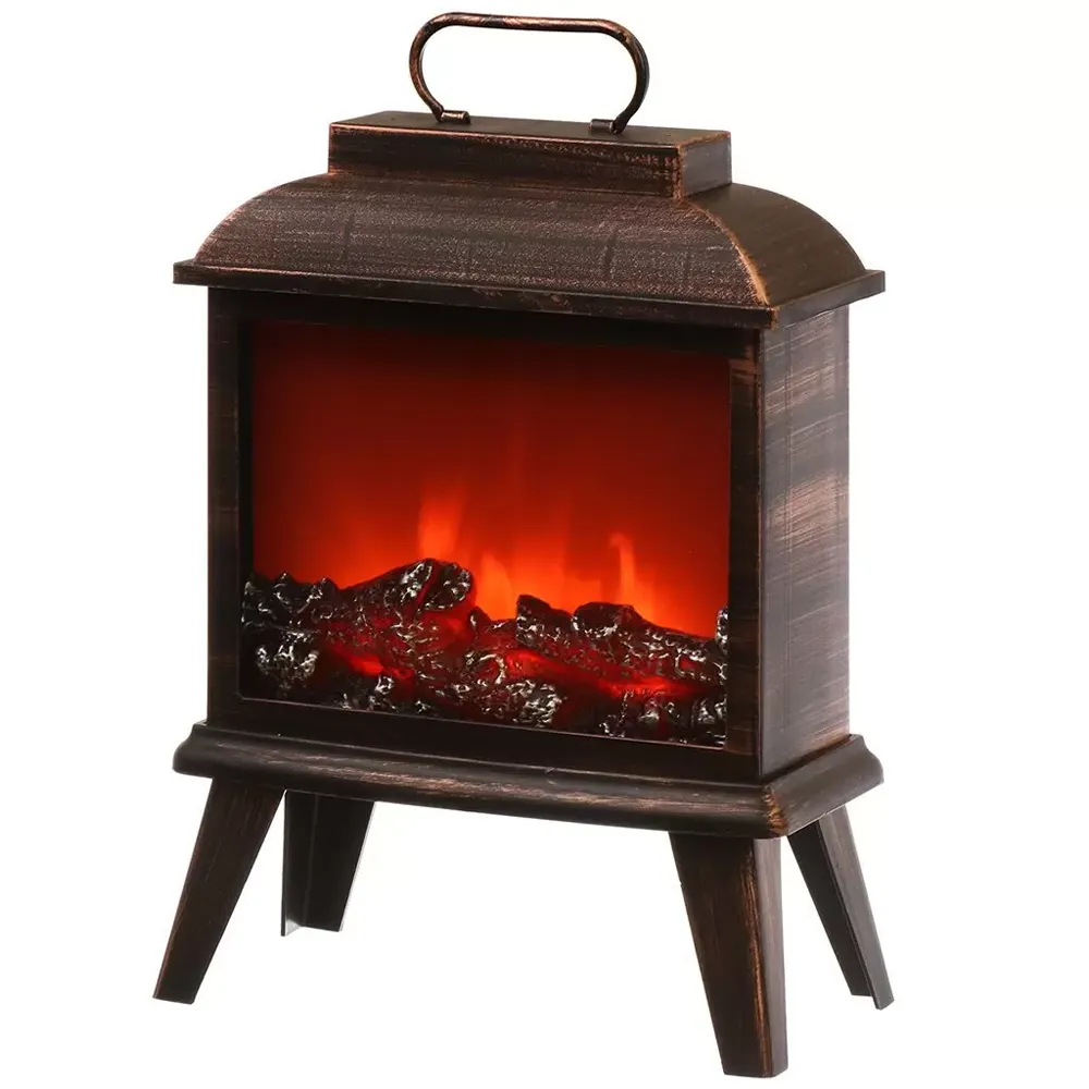 مدفأة ديكورية بإضاءة LED 