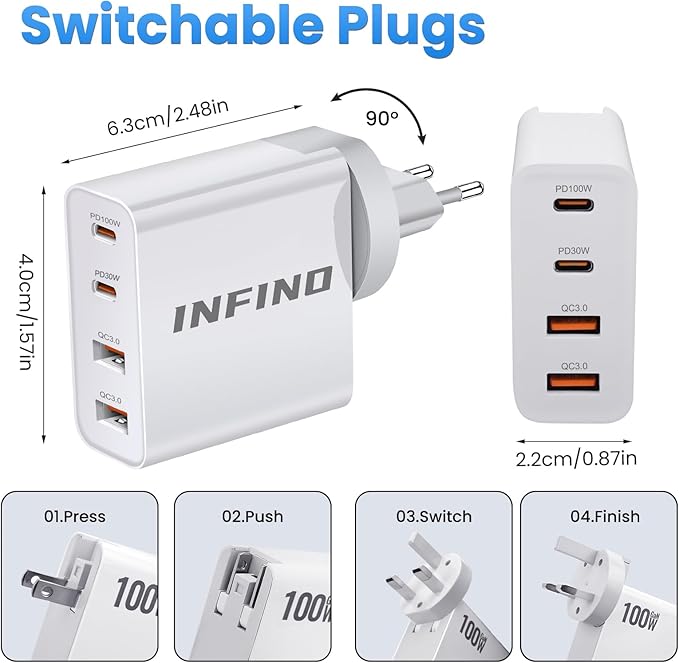 فيش 100واط الشحن السريع 